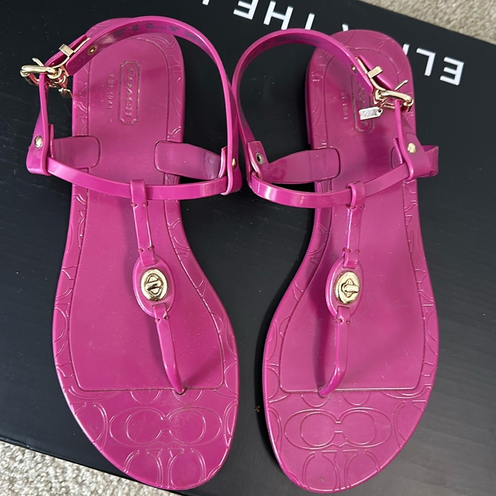 Pink Coach Sandals